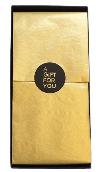 A gift for you folie goud sticker binnenkant box 0